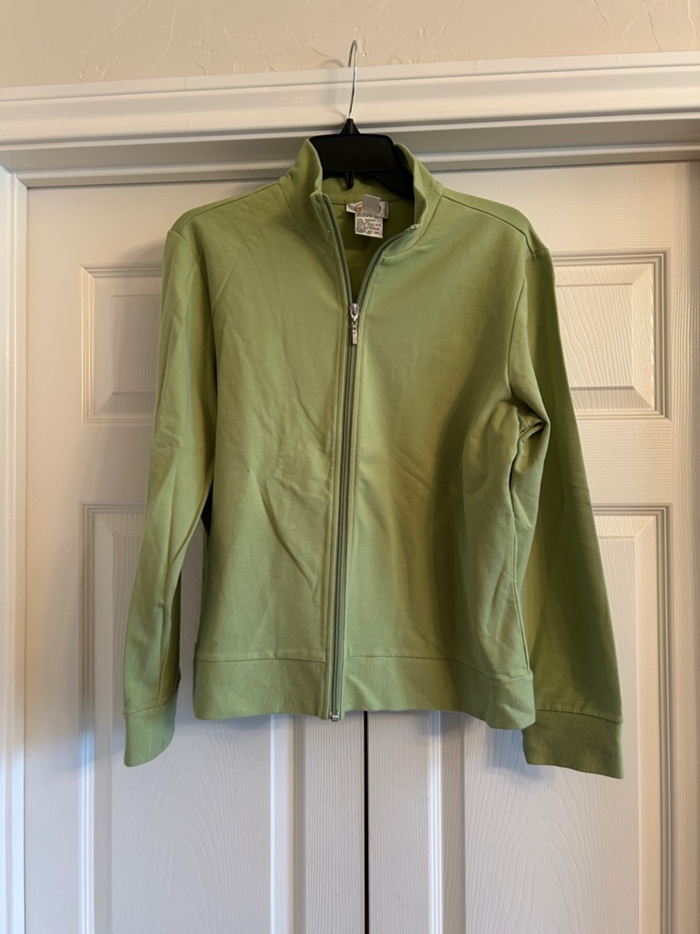 Talbots Pale Green Full-Zip Collar Jacket